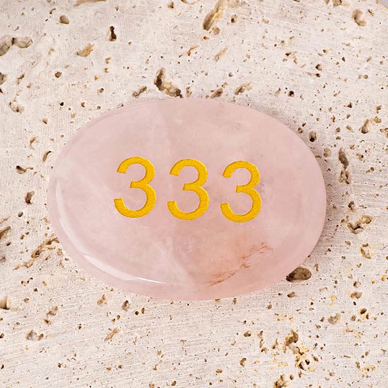 Buddha Stones Angel Numbers White Crystal Red Jasper Pink Crystal Green Aventurine Meditation Palm Stone