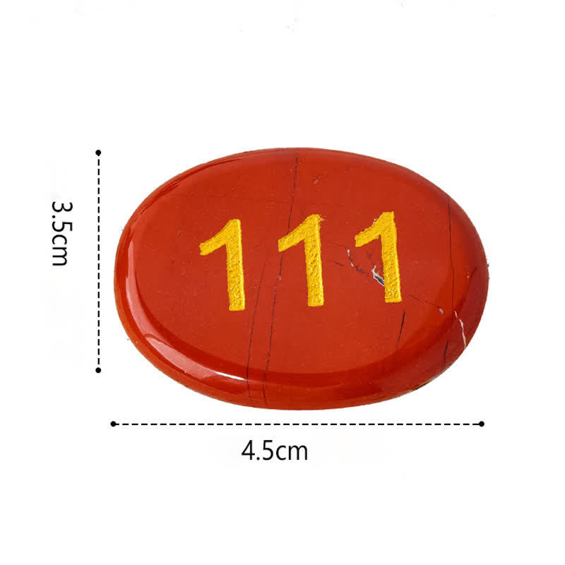 Buddha Stones Angel Numbers White Crystal Red Jasper Pink Crystal Green Aventurine Meditation Palm Stone