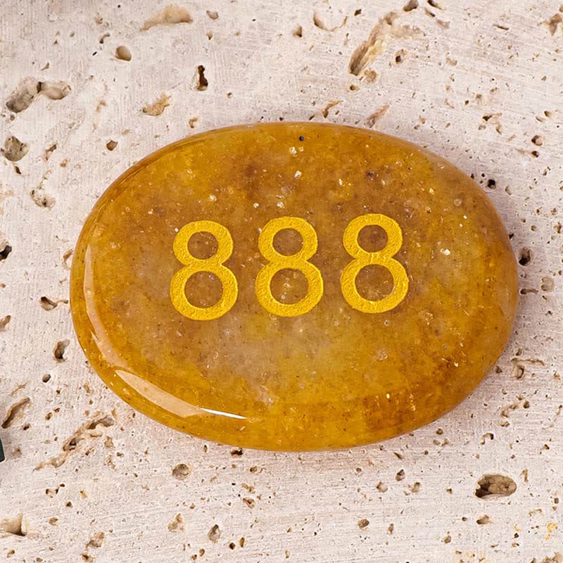 Buddha Stones Angel Numbers White Crystal Red Jasper Pink Crystal Green Aventurine Meditation Palm Stone