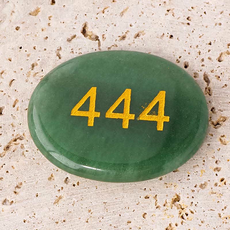 Buddha Stones Angel Numbers White Crystal Red Jasper Pink Crystal Green Aventurine Meditation Palm Stone