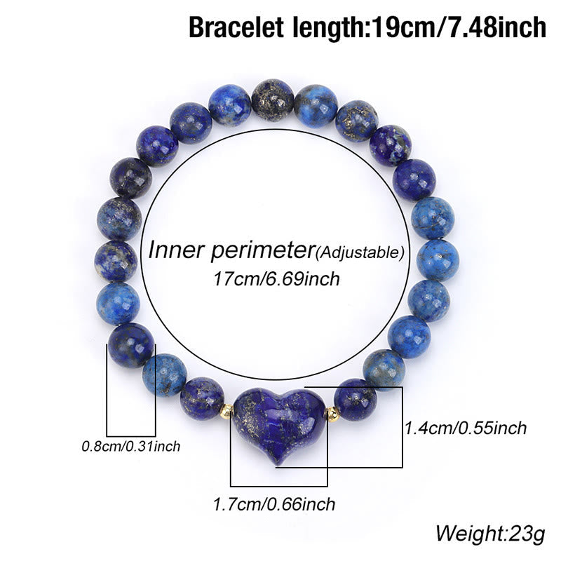 Buddha Stones Natural Amethyst Green Aventurine Tiger Eye Strawberry Quartz Love Heart Spiritual Bracelet
