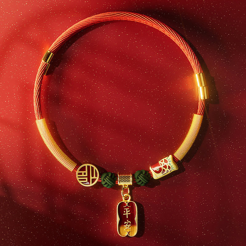 Buddha Stones Red String Bead Fu Character Luck Adjustable Cats Dogs Pet Collar