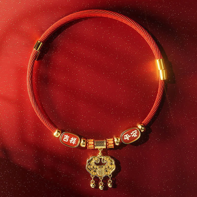 Buddha Stones Red String Bead Fu Character Luck Adjustable Cats Dogs Pet Collar