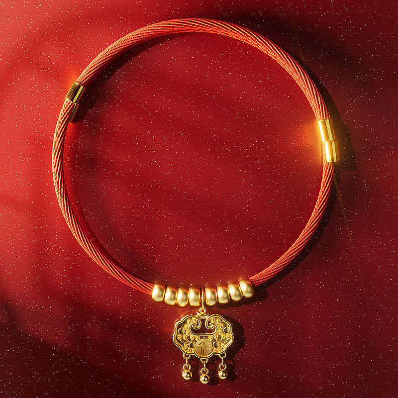 Buddha Stones Red String Bead Fu Character Luck Adjustable Cats Dogs Pet Collar