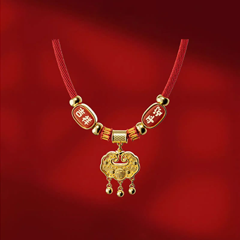 Buddha Stones Red String Bead Fu Character Luck Adjustable Cats Dogs Pet Collar