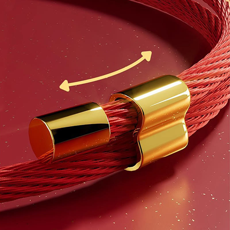 Buddha Stones Red String Bead Fu Character Luck Adjustable Cats Dogs Pet Collar