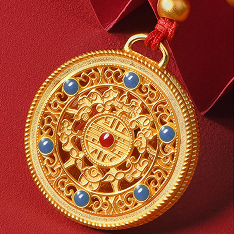 Buddha Stones Red String Bead Compass Gourd Protection Adjustable Cats Dogs Pet Collar
