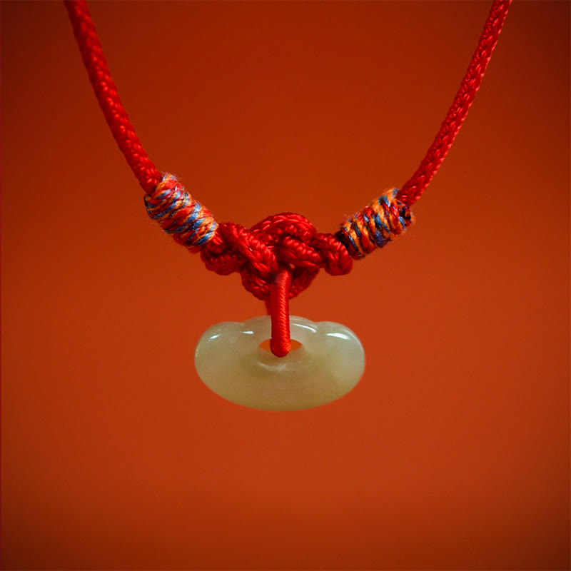 EverestArtstudios Red String Plaited Jade Protection Adjustable Cats Dogs Pet Collar
