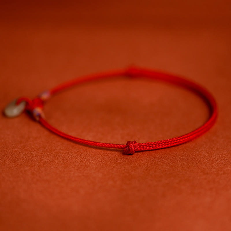 EverestArtstudios Red String Plaited Jade Protection Adjustable Cats Dogs Pet Collar