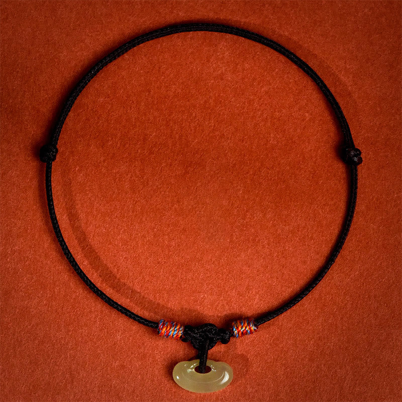 Buddha Stones Red String Plaited Jade Protection Adjustable Cats Dogs Pet Collar