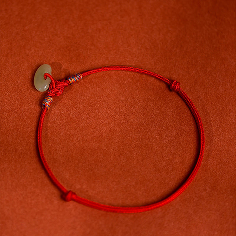 EverestArtstudios Red String Plaited Jade Protection Adjustable Cats Dogs Pet Collar