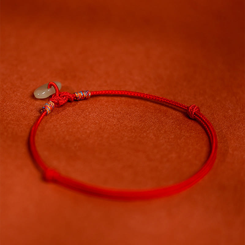 EverestArtstudios Red String Plaited Jade Protection Adjustable Cats Dogs Pet Collar