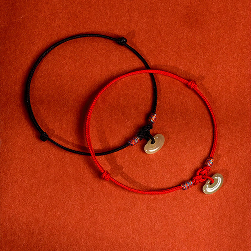 EverestArtstudios Red String Plaited Jade Protection Adjustable Cats Dogs Pet Collar