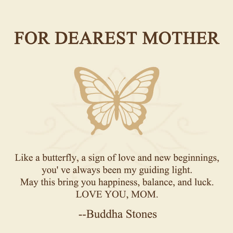 EverestArtstudios "FOR DEAREST MOTHER" Jade Butterfly Abundance Necklace Pendants Includes Gift Message Card