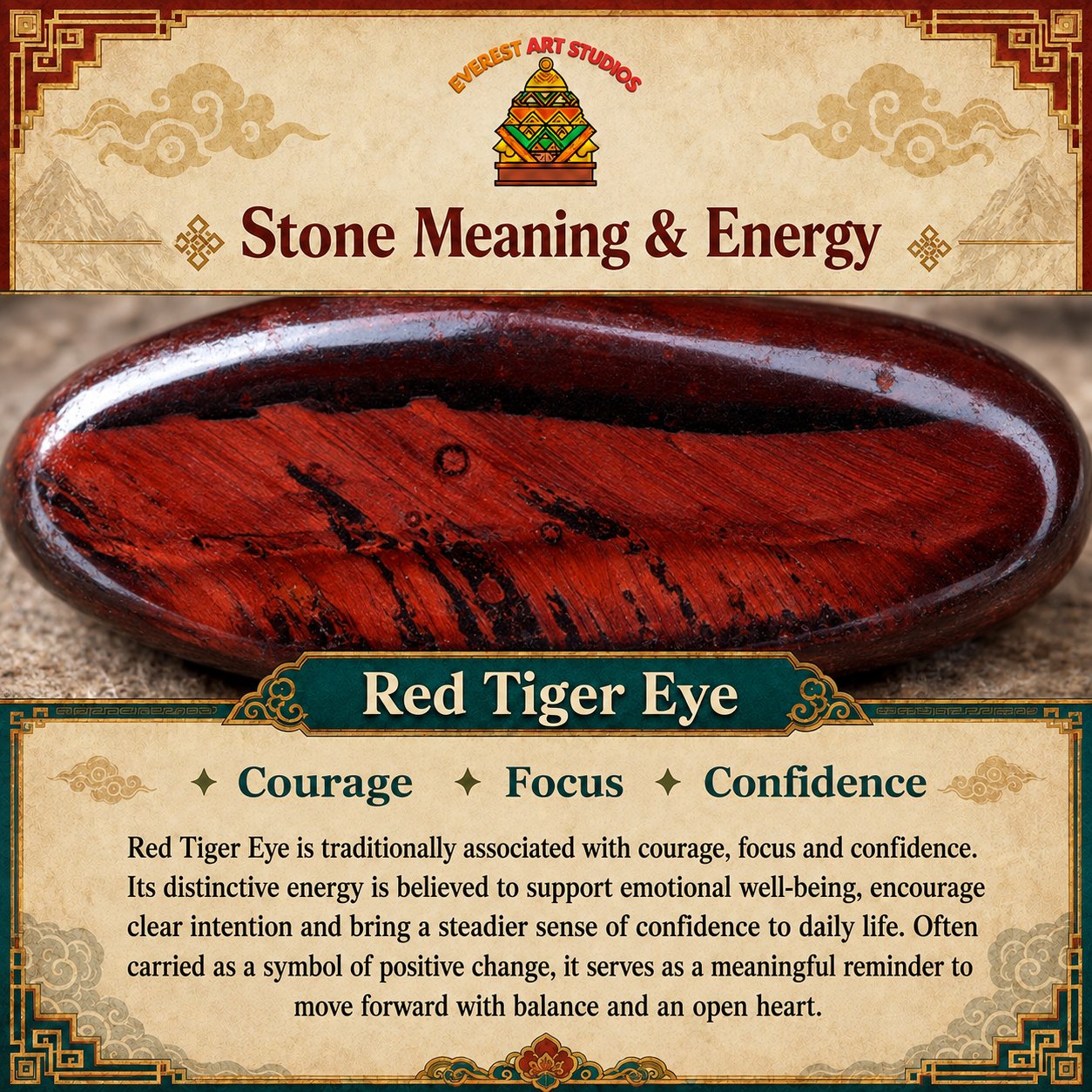 Everest Art Studios — red tiger eye