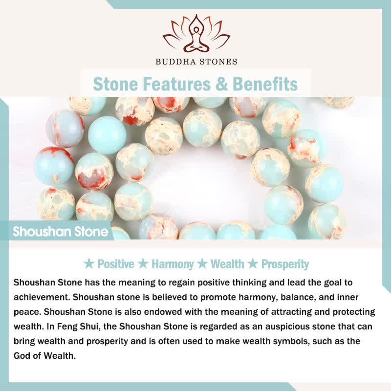 Buddha Stones Amethyst Tiger's Eye Rose Quartz Blue Spot Jasper Black Obsidian Calm Flat Bead Bracelet