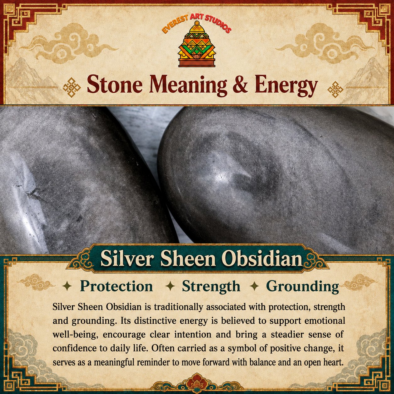 Everest Art Studios — silver sheen obsidian