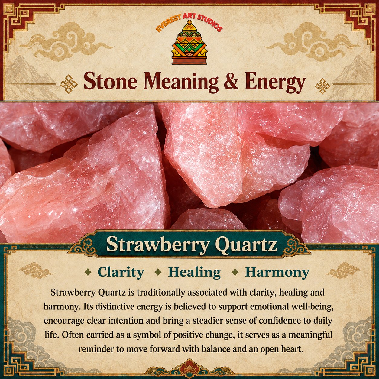 Everest Art Studios — strawberry quartz