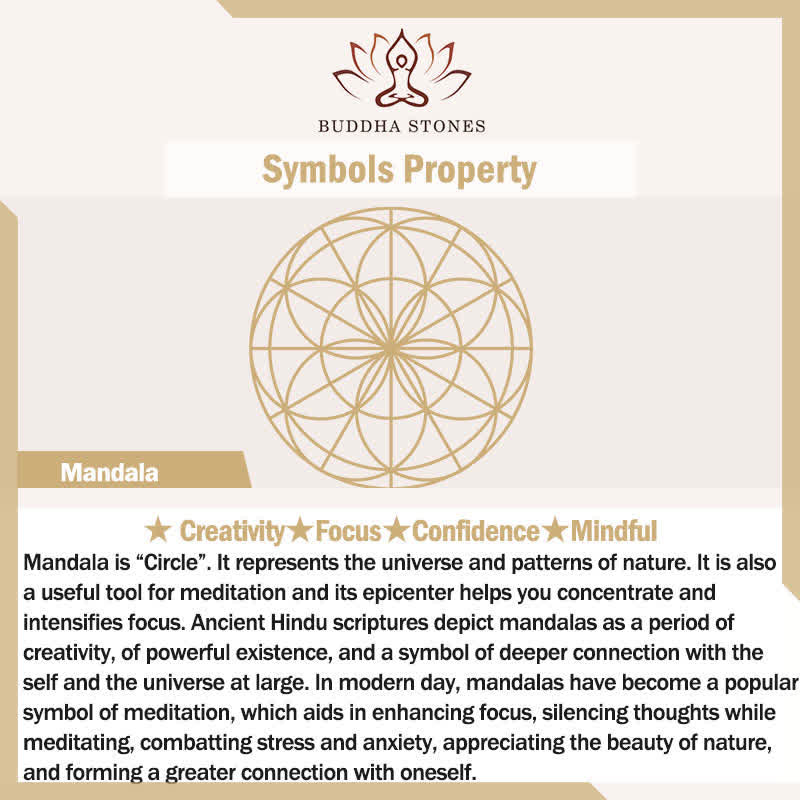 Buddha Stones Mandala Braided Rope Confidence Bracelet