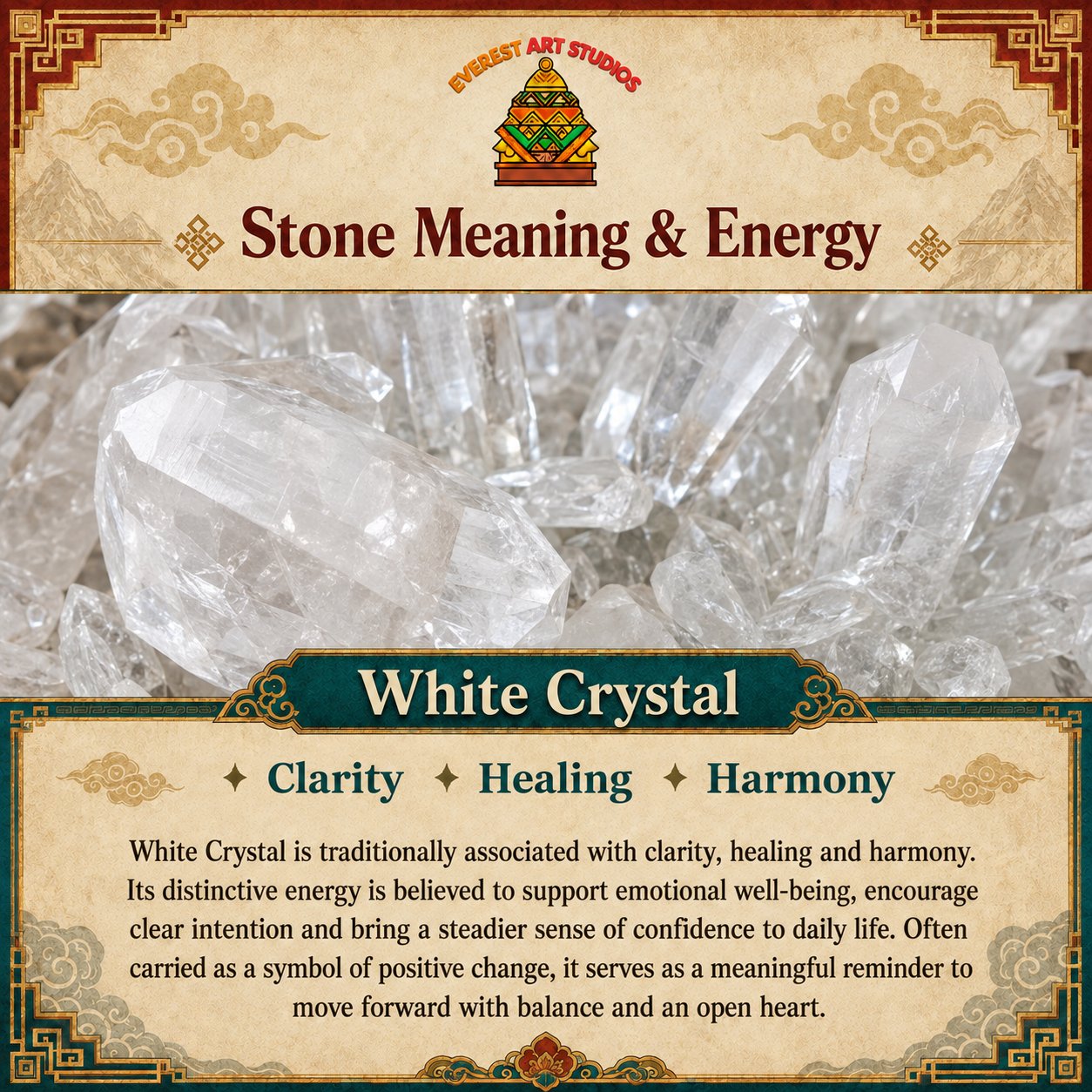 Everest Art Studios — white crystal
