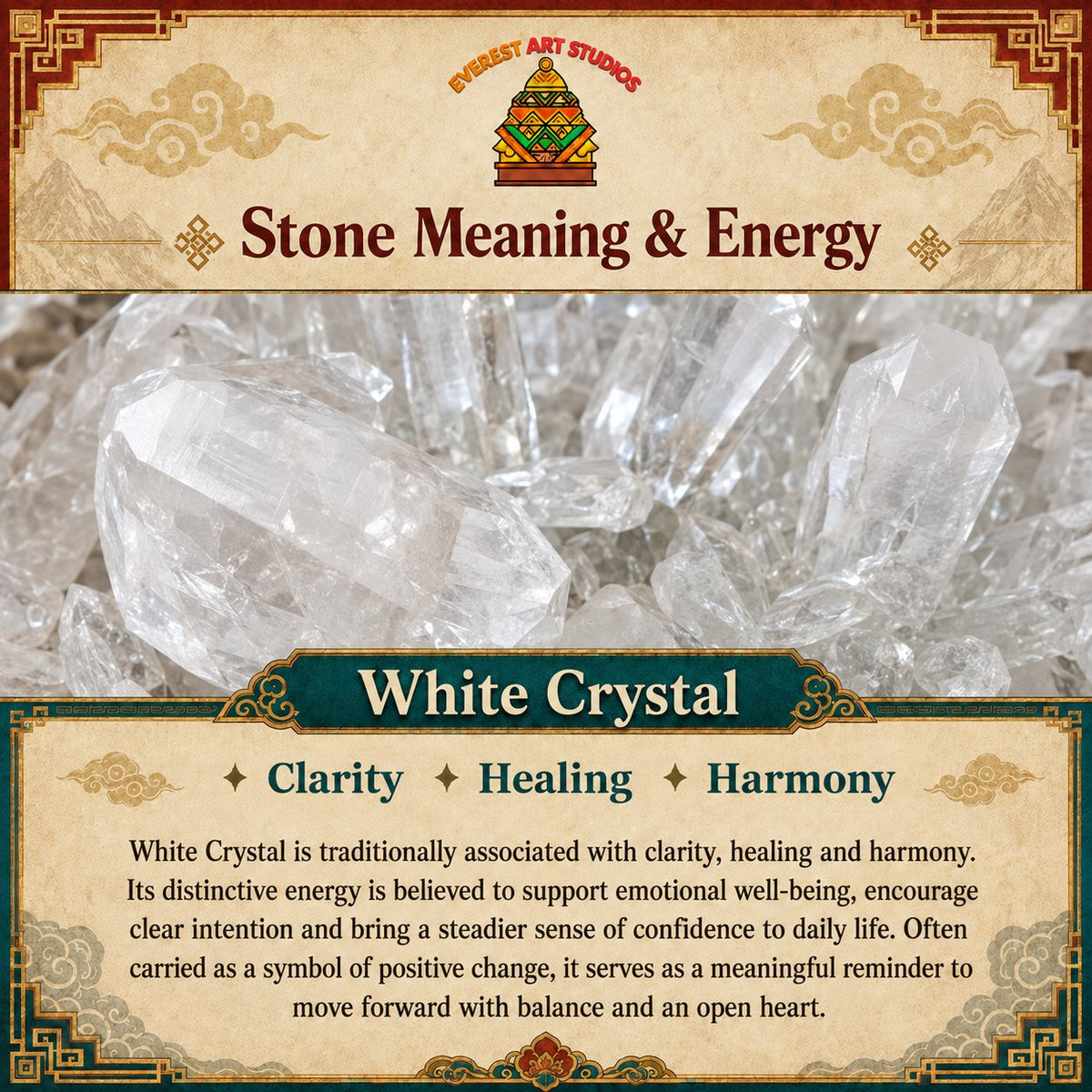 Everest Art Studios — white crystal