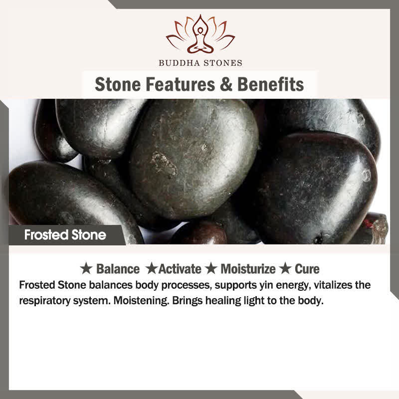 Buddha Stones Frosted Stone Black Obsidian Grey Jasper Beads Activate Bracelet