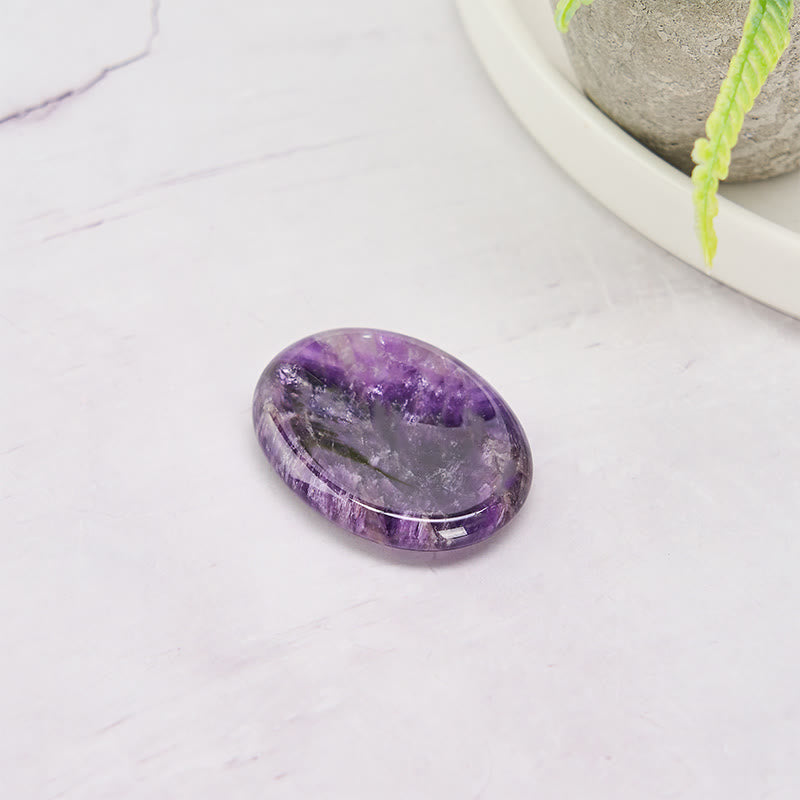 Buddha Stones Calm & Strength Natural Small Amethyst Worry Stone Balance Crystal Decor 3.5*4.5cm