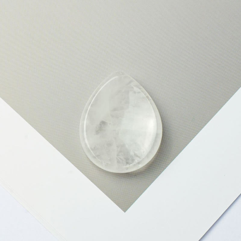 Buddha Stones Teardrop Shape Worry Stone Protection Crystal Decor 45*35*8mm