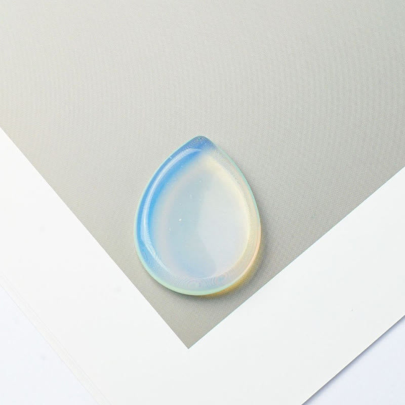 Buddha Stones Teardrop Shape Worry Stone Protection Crystal Decor 45*35*8mm