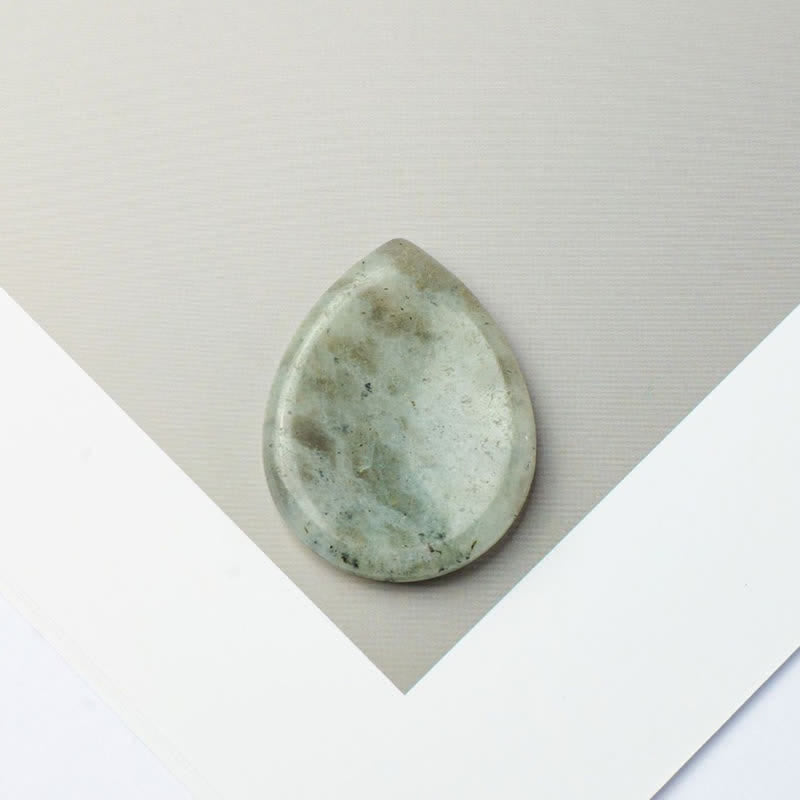 Buddha Stones Teardrop Shape Worry Stone Protection Crystal Decor 45*35*8mm