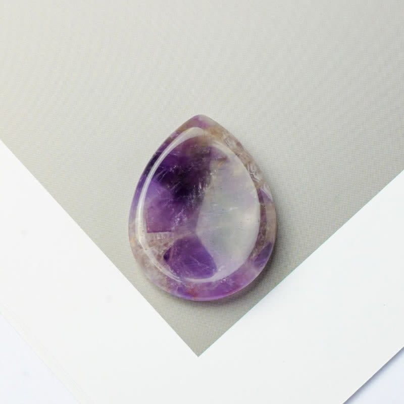 Buddha Stones Teardrop Shape Worry Stone Protection Crystal Decor 45*35*8mm