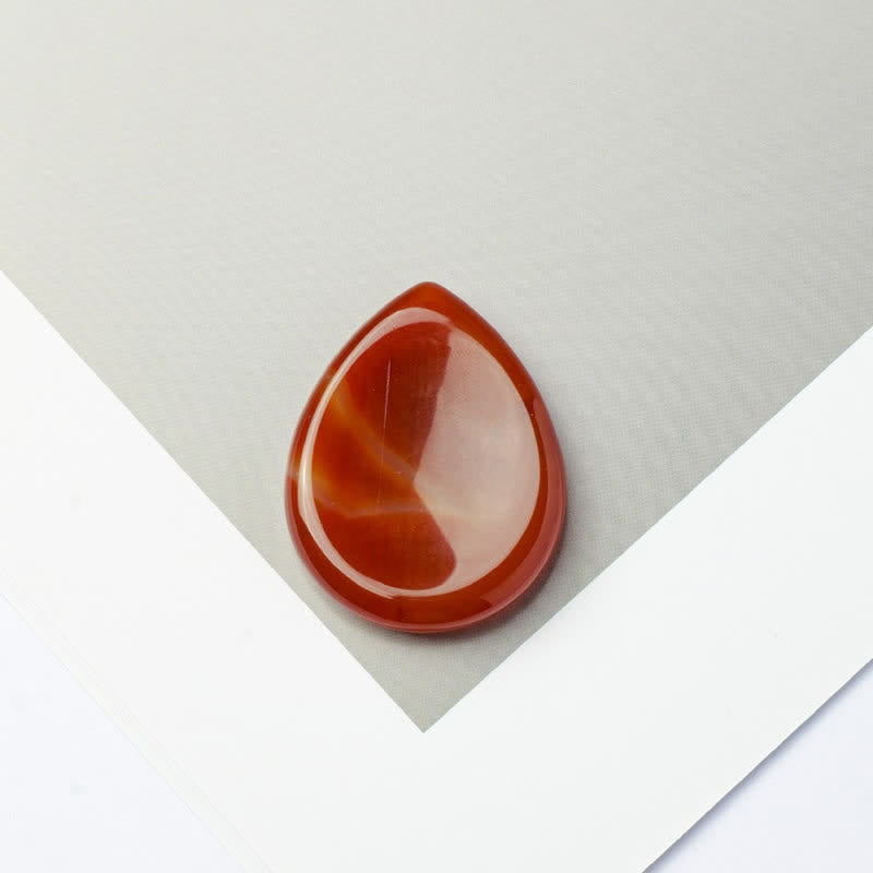 Buddha Stones Teardrop Shape Worry Stone Protection Crystal Decor 45*35*8mm