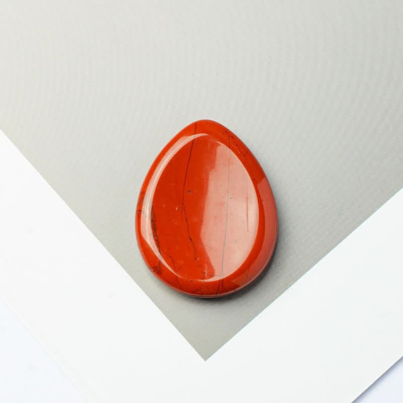 Buddha Stones Teardrop Shape Worry Stone Protection Crystal Decor 45*35*8mm