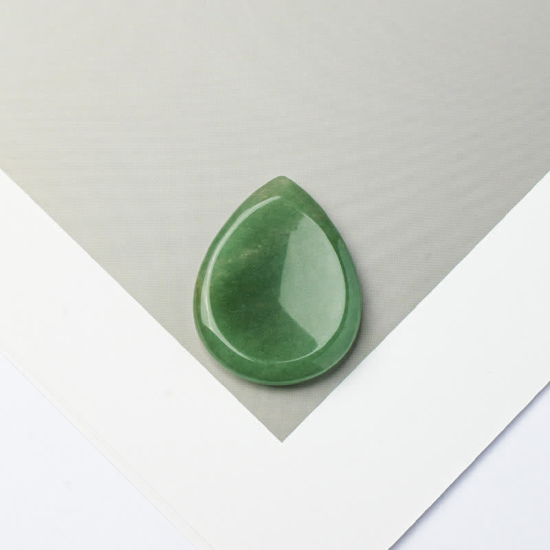 Buddha Stones Teardrop Shape Worry Stone Protection Crystal Decor 45*35*8mm