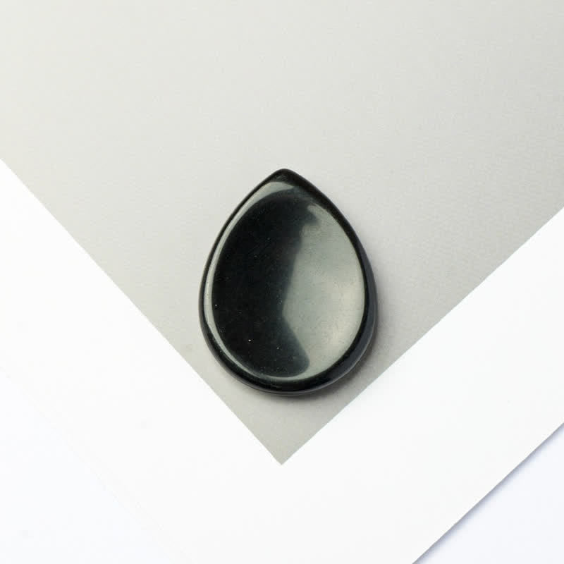 Buddha Stones Teardrop Shape Worry Stone Protection Crystal Decor 45*35*8mm