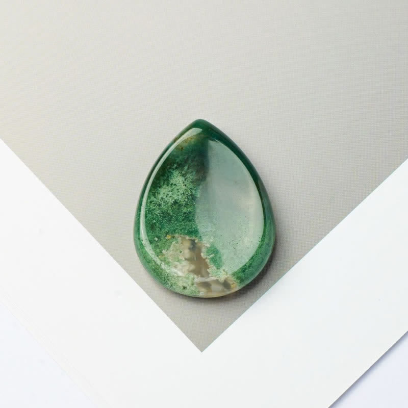 Buddha Stones Teardrop Shape Worry Stone Protection Crystal Decor 45*35*8mm