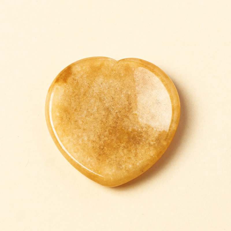 Buddha Stones Heart Worry Stone Opal Rose Quartz Motivation Crystal Decor 4*4*0.7cm