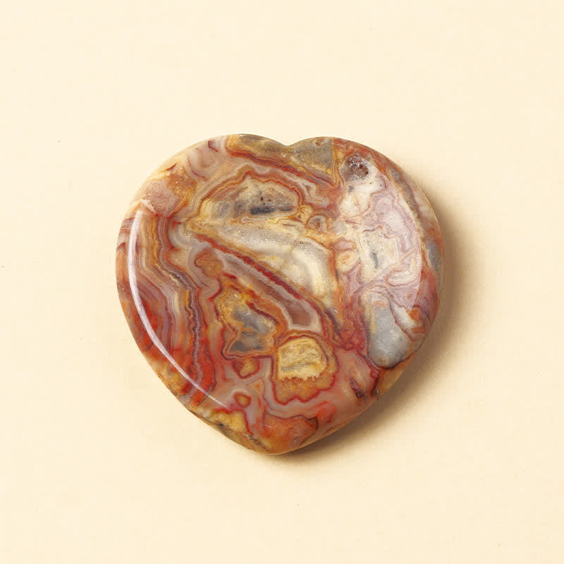 Buddha Stones Heart Worry Stone Opal Rose Quartz Motivation Crystal Decor 4*4*0.7cm