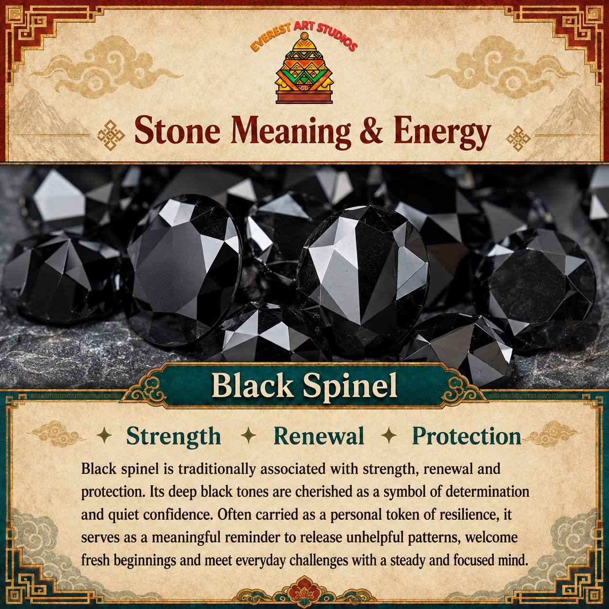 Everest Art Studios — black spinel
