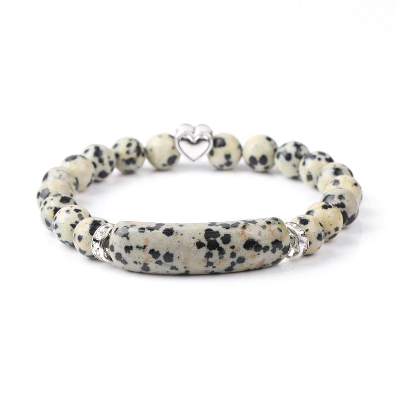 Buddha Stones Amethyst Tiger Eye Lapis Lazuli Green Aventurine Rhodonite Dalmatian Jasper Healing Bracelet