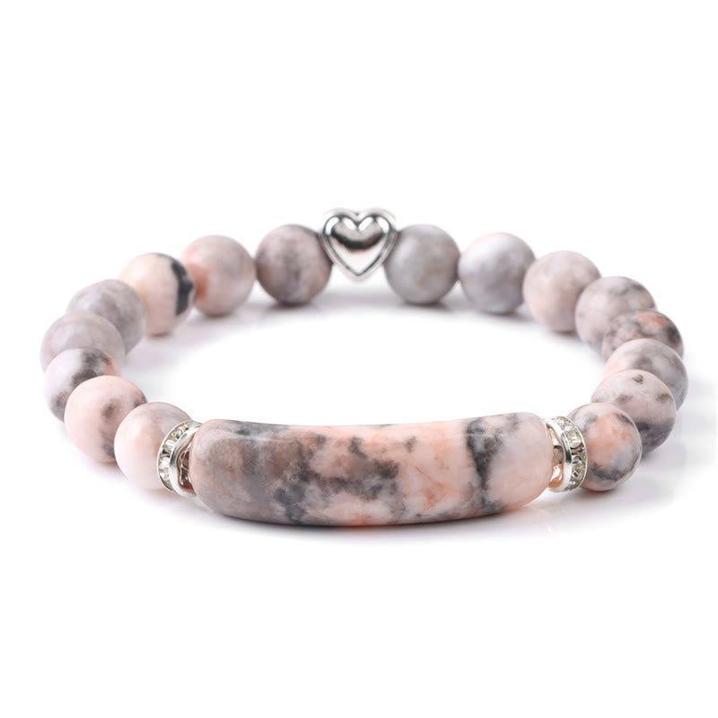 Buddha Stones Amethyst Tiger Eye Lapis Lazuli Green Aventurine Rhodonite Dalmatian Jasper Healing Bracelet