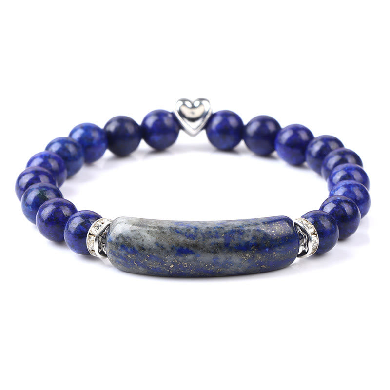 Buddha Stones Amethyst Tiger Eye Lapis Lazuli Green Aventurine Rhodonite Dalmatian Jasper Healing Bracelet