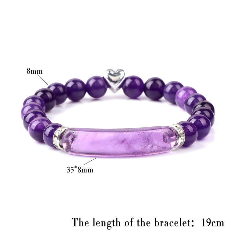 Buddha Stones Amethyst Tiger Eye Lapis Lazuli Green Aventurine Rhodonite Dalmatian Jasper Healing Bracelet