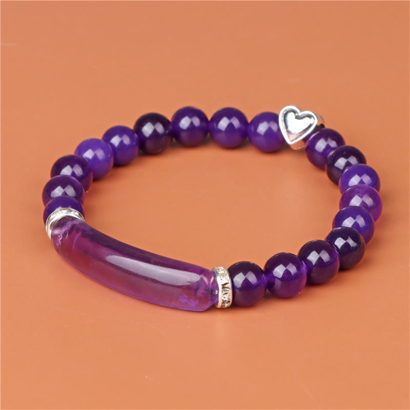 Buddha Stones Amethyst Tiger Eye Lapis Lazuli Green Aventurine Rhodonite Dalmatian Jasper Healing Bracelet