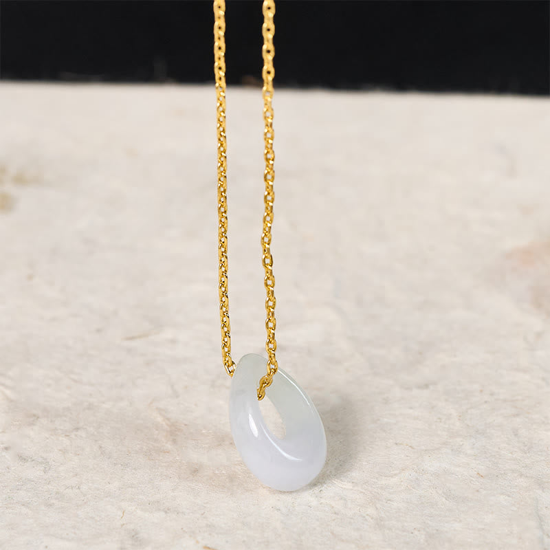 EverestArtstudios Water Droplet White Jade Luck Necklace Pendant