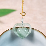 EverestArtstudios Hollow Love Heart Jade Abundance Necklace Pendant