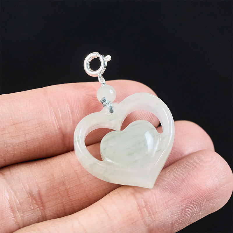EverestArtstudios Hollow Love Heart Jade Abundance Necklace Pendant