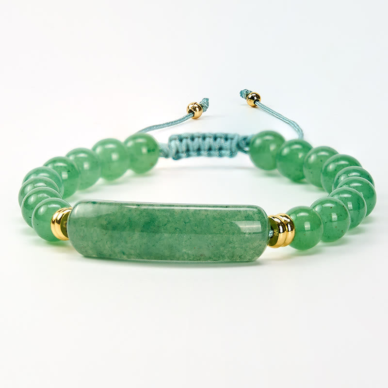 Buddha Stones Amethyst Green Aventurine Tiger Eye Strawberry Quartz Positive Transformation Bracelet