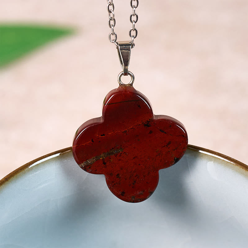 EverestArtStudios Various Crystal Green Aventurine Black Obsidian Tiger Eye Plum Blossom Luck Necklace Pendant