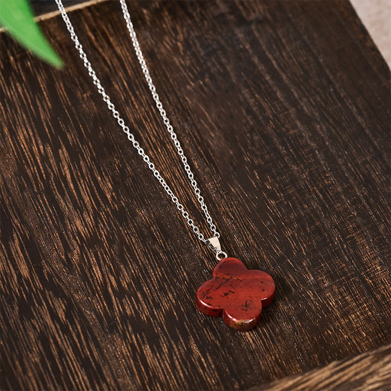 EverestArtStudios Various Crystal Green Aventurine Black Obsidian Tiger Eye Plum Blossom Luck Necklace Pendant